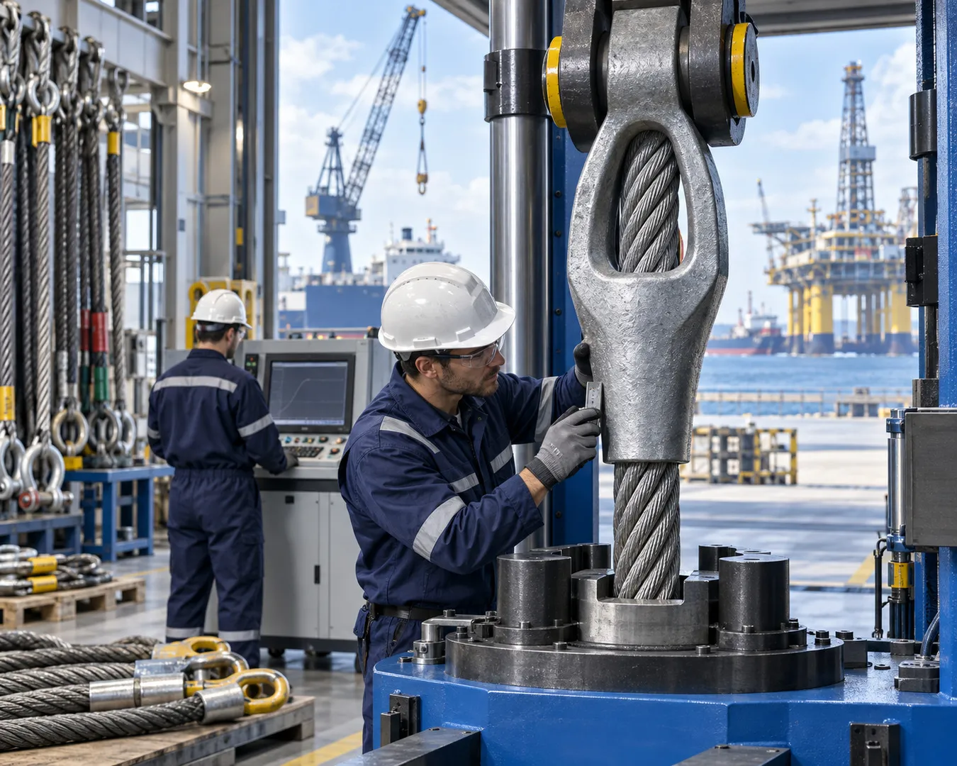 tecnologia di resinatura a freddo wirelock per la terminazione e la manutenzione professionale delle funi in acciaio